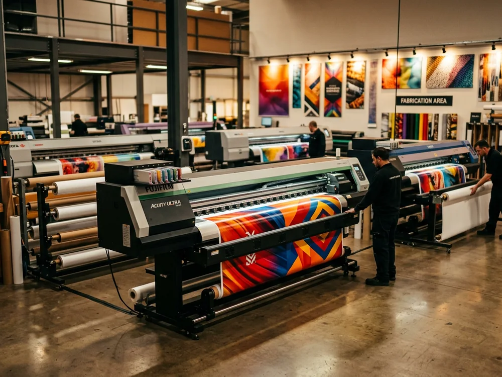 Imagine production studio engineering and prototyping a retail display structure